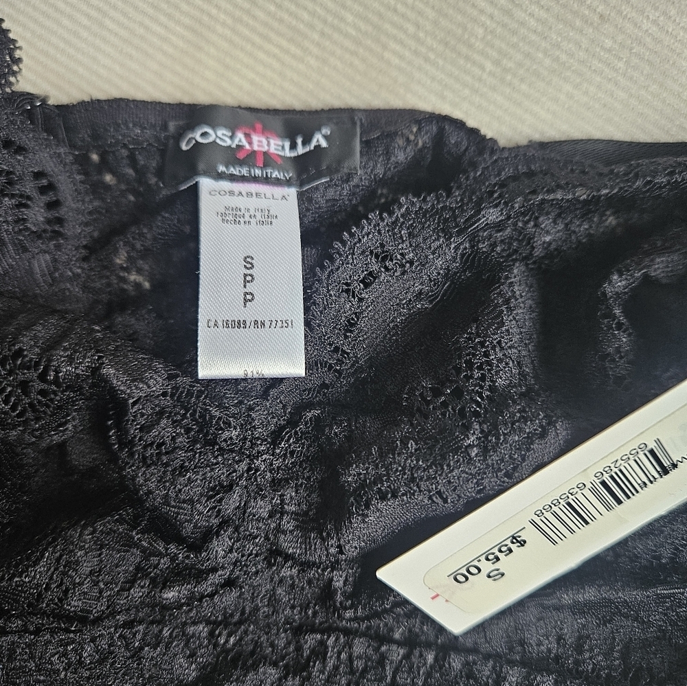 NWT Cosabella Size S Black Lace Soft Bra - Picture 2 of 3